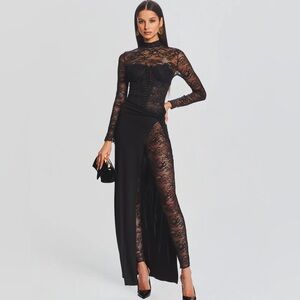 Retrofete Black Lace Dress